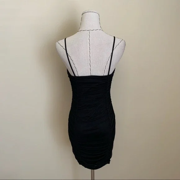 Closet clean out! UO Black Ruched Mesh Bodycon Mini Dress Urban sz S - Picture 8 of 12